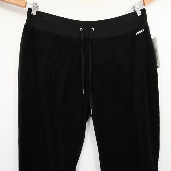 Calvin Klein Sweatpants Black Velvet Velour Super Soft Pull On Elastic Waist 1X - Picture 3 of 13